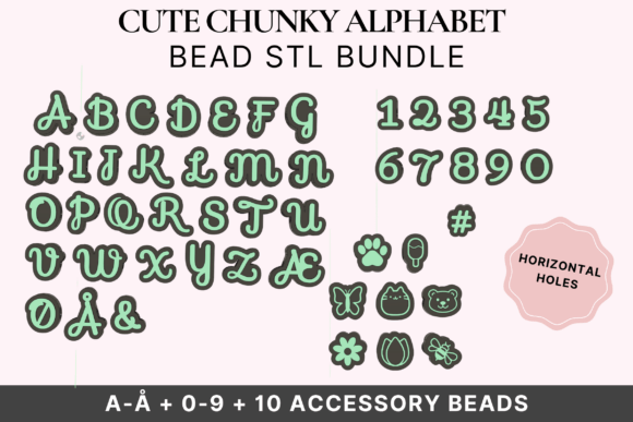 Alphabet Bead STL Bundle: A Playful Tool for Personalized Creations