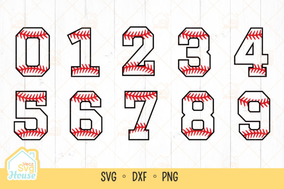 Baseball Numbers SVG Bundle: Dynamic Sport Jersey Numbers