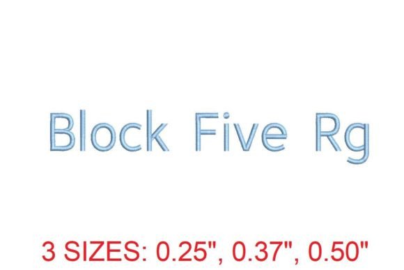 Block Five Rg Embroidery Font: Timeless Elegance for Your Projects