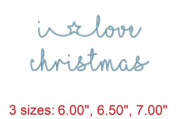 Celebrate the Season with the I Love Christmas Embroidery Font