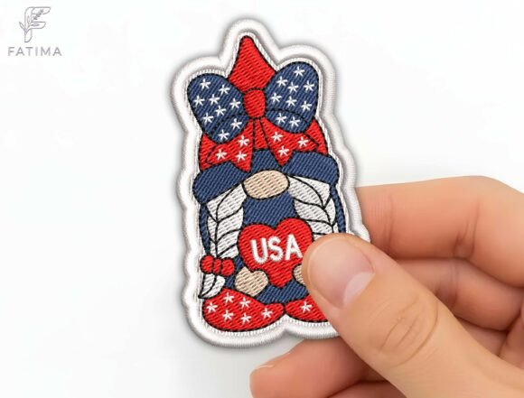 Celebrate with Style: The Gnome Girl Patch Embroidery Design