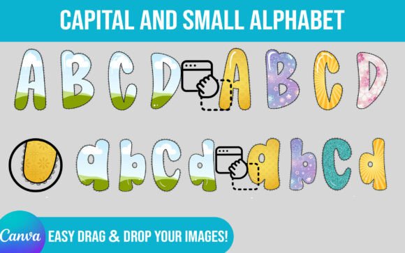 Elevate Your Designs with the 2 Preppy Lace Canva Alphabet Template