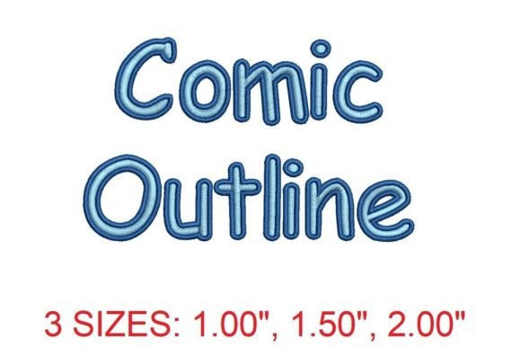 Elevate Your Embroidery with Comic Outline Font