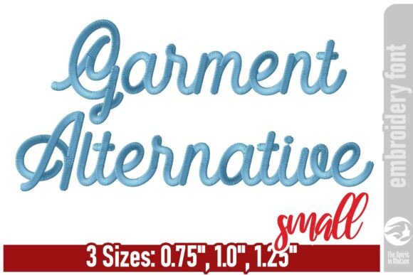 Garment Alternative Embroidery Font - S: Vintage Charm for Modern Stitching