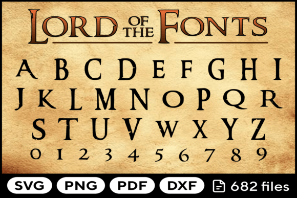 Lord Font Svg Png Pdf Dxf Alphabet: A Designer's Toolkit