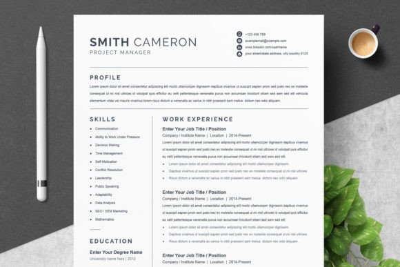 Minimalist Word Resume / CV Template: A Modern Design Strategy