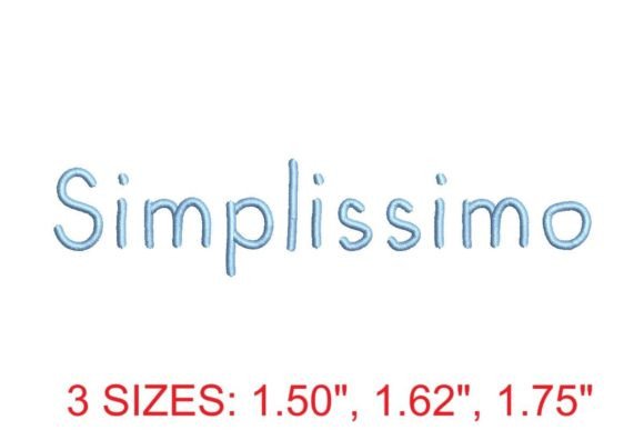 Simplissimo Medium: The Go-To Font for Embroidery