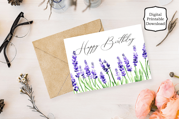 Stylish Lavender Accent Birthday Card for Unique Wishes