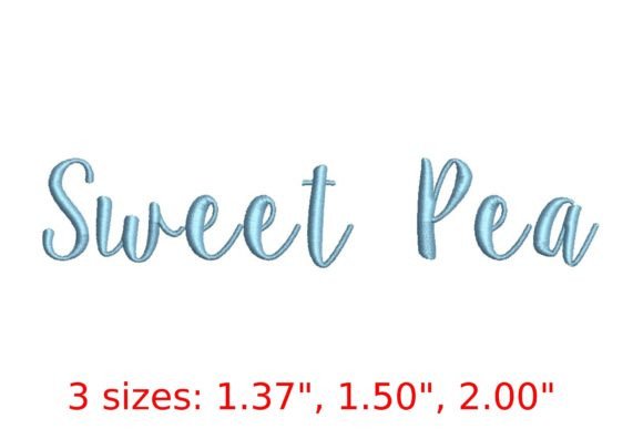 Sweet Pea Embroidery Font: Stitching Elegance into Every Design