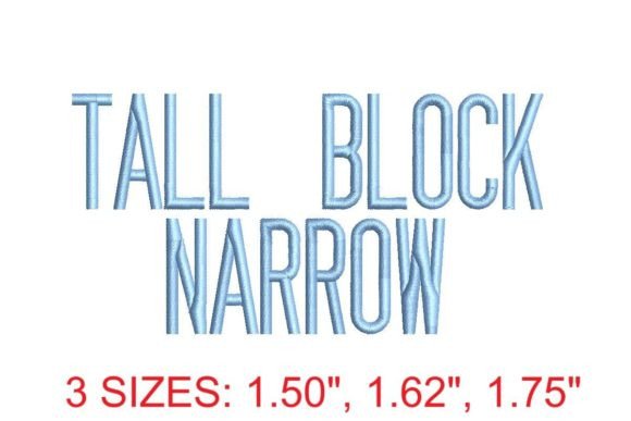 Tall Block Narrow Embroidery Font: A Sleek Design Asset