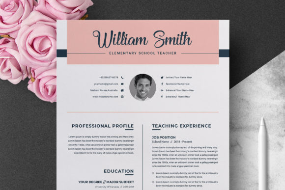 Teacher Resume Template: A Modern Approach for Word & Pages